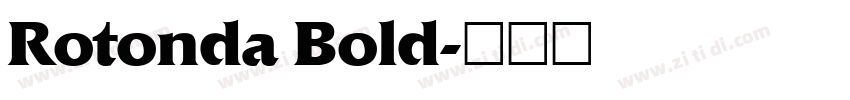 Rotonda Bold字体转换